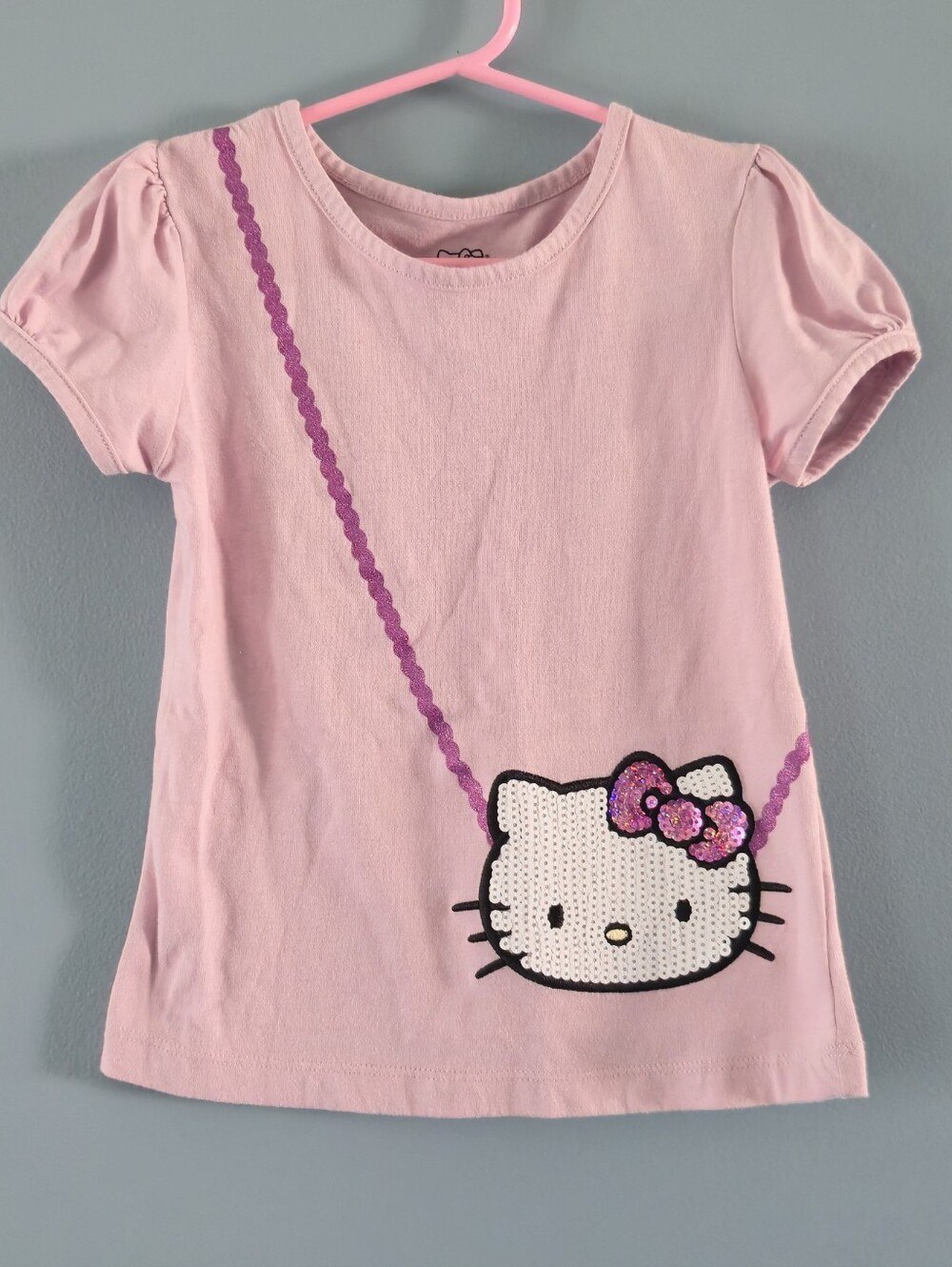 Hello Kitty Pink Sequin Purse Graphic Tee  (5/6)